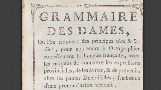 Grammaire des Dames